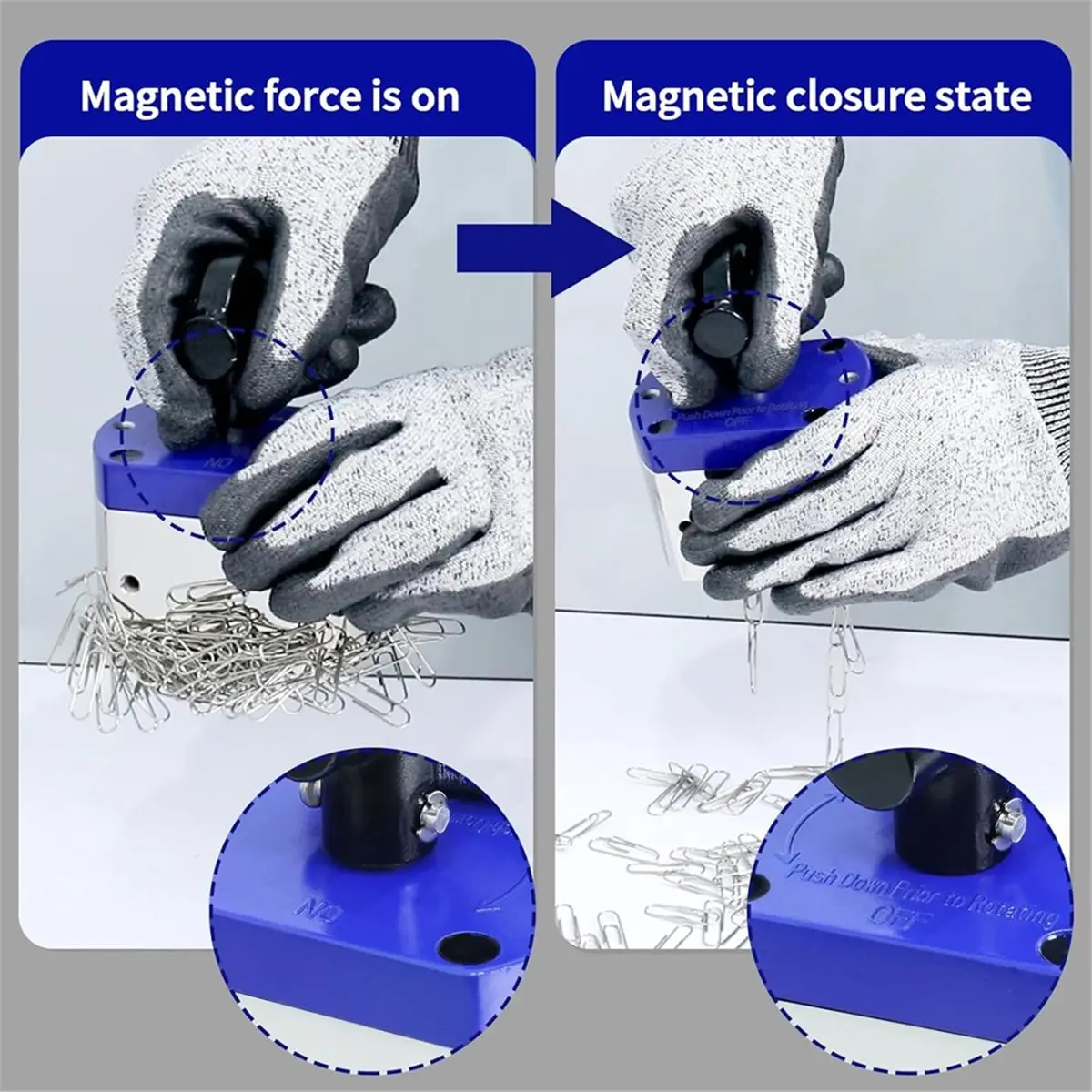 

On/Off Magnets, Magnetic Welding Holder, for Lifting and Handling,Metal Screening,Weld Positioning,Metal Salvage 600 LB