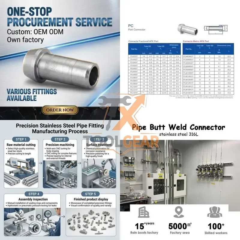 2026hotsale* AFK High Pressure Stainless Steel 316L 3000 Class Tube Fittings Adapter 1/8