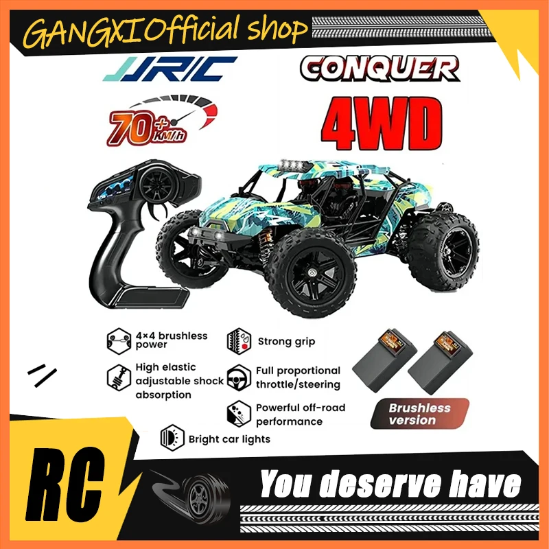 

JJRC-coche Teledirigido Alta Velocidad Para Niños, Camión Monstruo Derrape, 1:14, 70 KM/H 50 KM/H, 4WD, Con Control Remoto LED