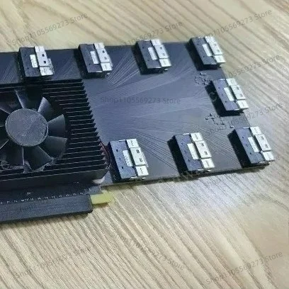 LH07 PCIe 4.0 X16 Switch Expansion Card 10 SlimSAS Ports For NVMe SSD Multi GPU AI Workstation Server