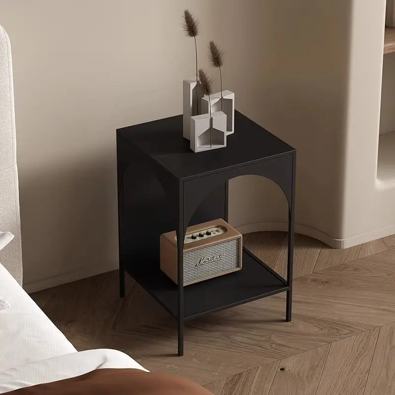 Mesa auxiliar de sofá nórdico, estante pequeño, mesita de noche para dormitorio, mesita de noche de hierro creativa, mesa de centro pequeña, mesa de salón