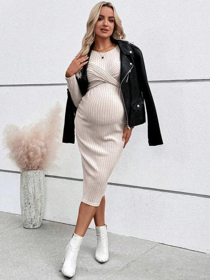 2024 Autumn Winter Maternity Women Solid Slim Dresses Pregnant Women Elegant A Line Across Tie Casual Dress Premama Hot Clothes - AliExpress 1501 2024 Autumn Winter Maternity Women Solid Slim Dresses Pregnant Women Elegant A Line Across Tie Casual Dress Premama Hot Clothes - AliExpress 1501