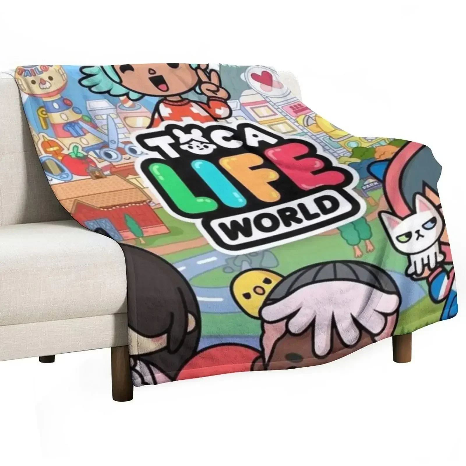 

Toca Life Worl Throw Blanket christmas gifts Moving Warm Thermal Blankets