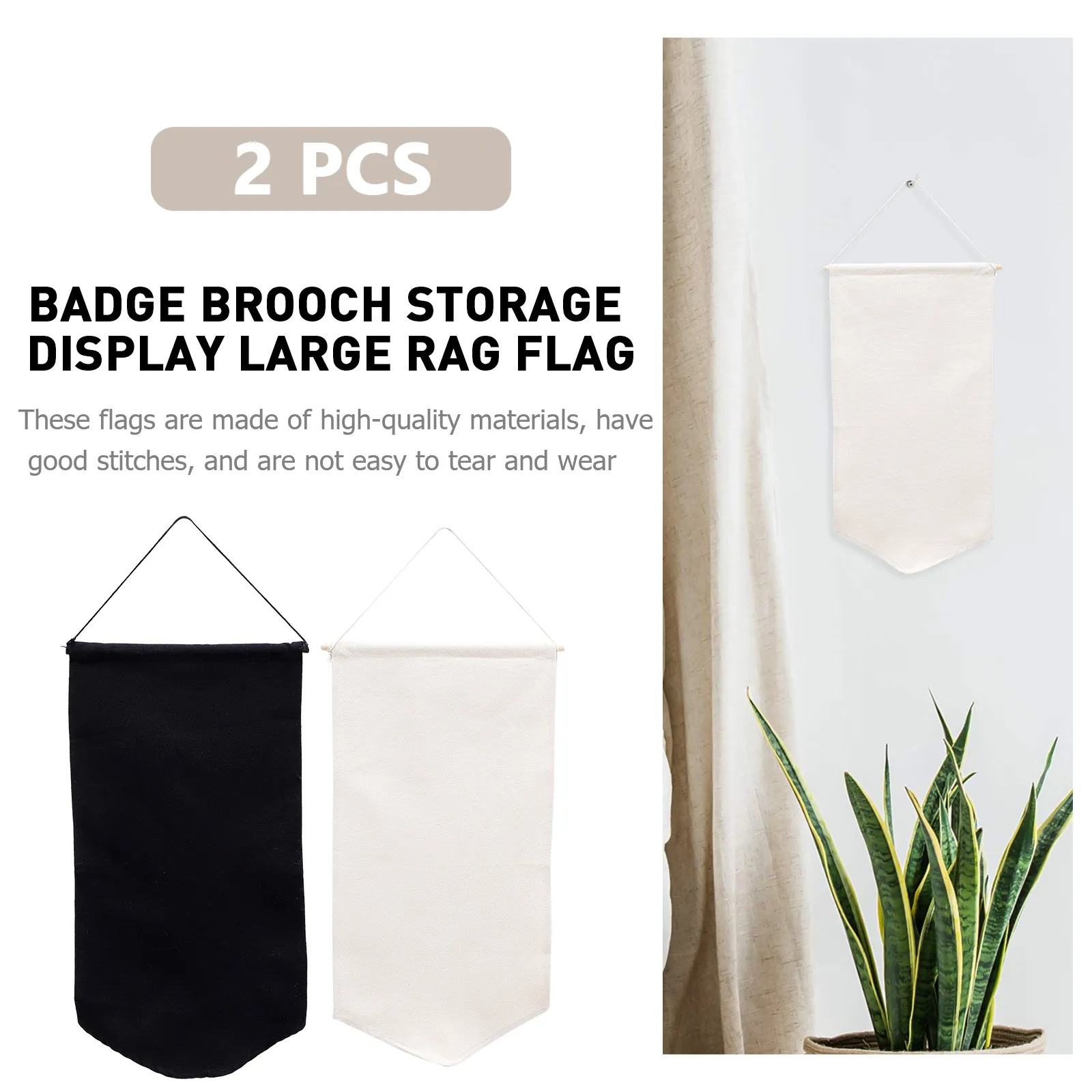 2Pcs Badge Collection Display Pennants High Quality Polyester Cotton Cloth Black Beige Neat Sewing Wall Hanging Pin Display