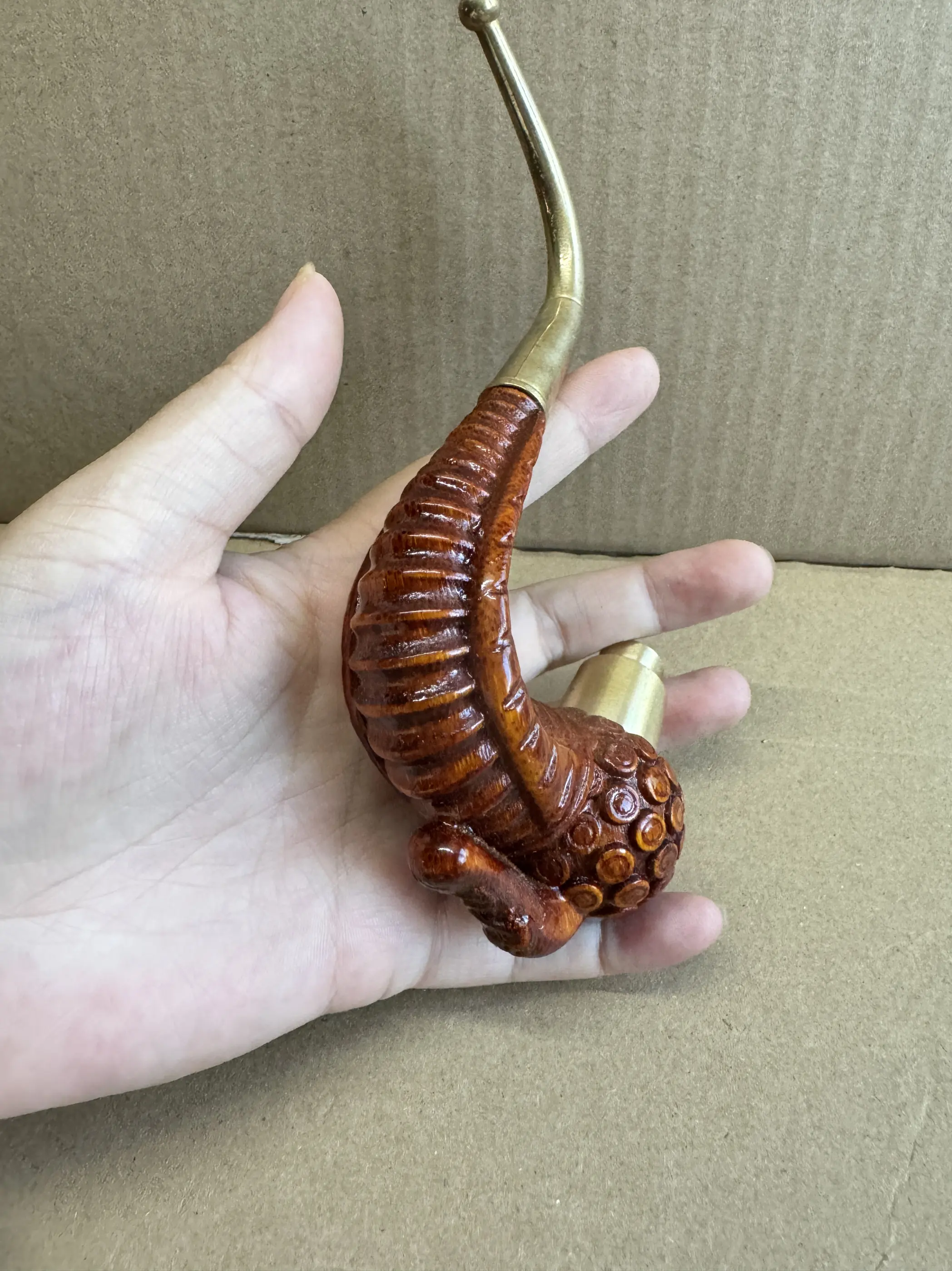 Guizhou Traditional Tobacco Pipe Bamboo Carving Old-Fashioned Wings Long-Stemmed Chinese Pot Men's Pure Cigarette Holder