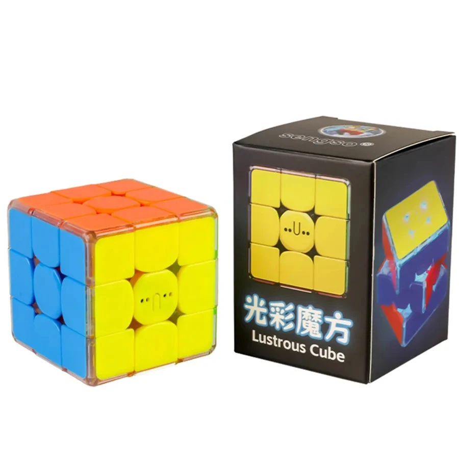 Sengso Lustrous Cube 3x3 Magic Cube 3Layers Speed Cube Professional Puzzle Toys For Children Kids Gift Toy