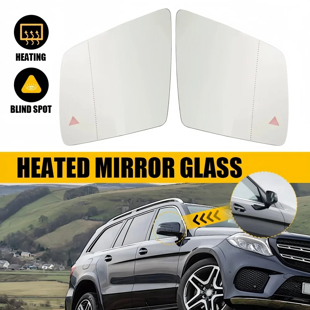 For Mercedes W166 C292 X164 W463 X166 ML GLE GL G GLS Mirror Glass with blind spot Heatedt A1668100719 A1668100119