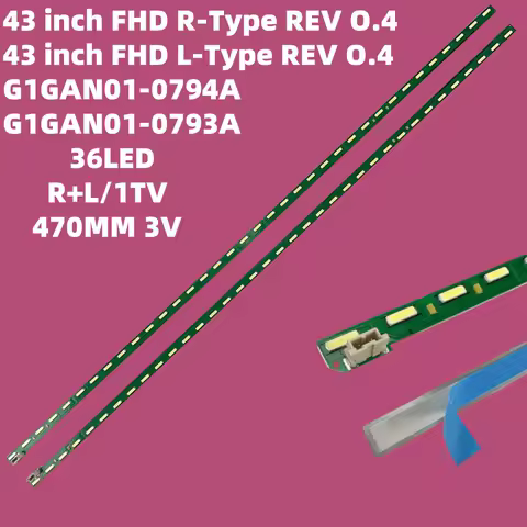 2PCS 36LED TV Backlight Strips for Innotek BMS 43inch L/R -TYPE 8520 43LF5400 43LF5900 43LH560V 43LF5410 43UF9000 MAK63207801