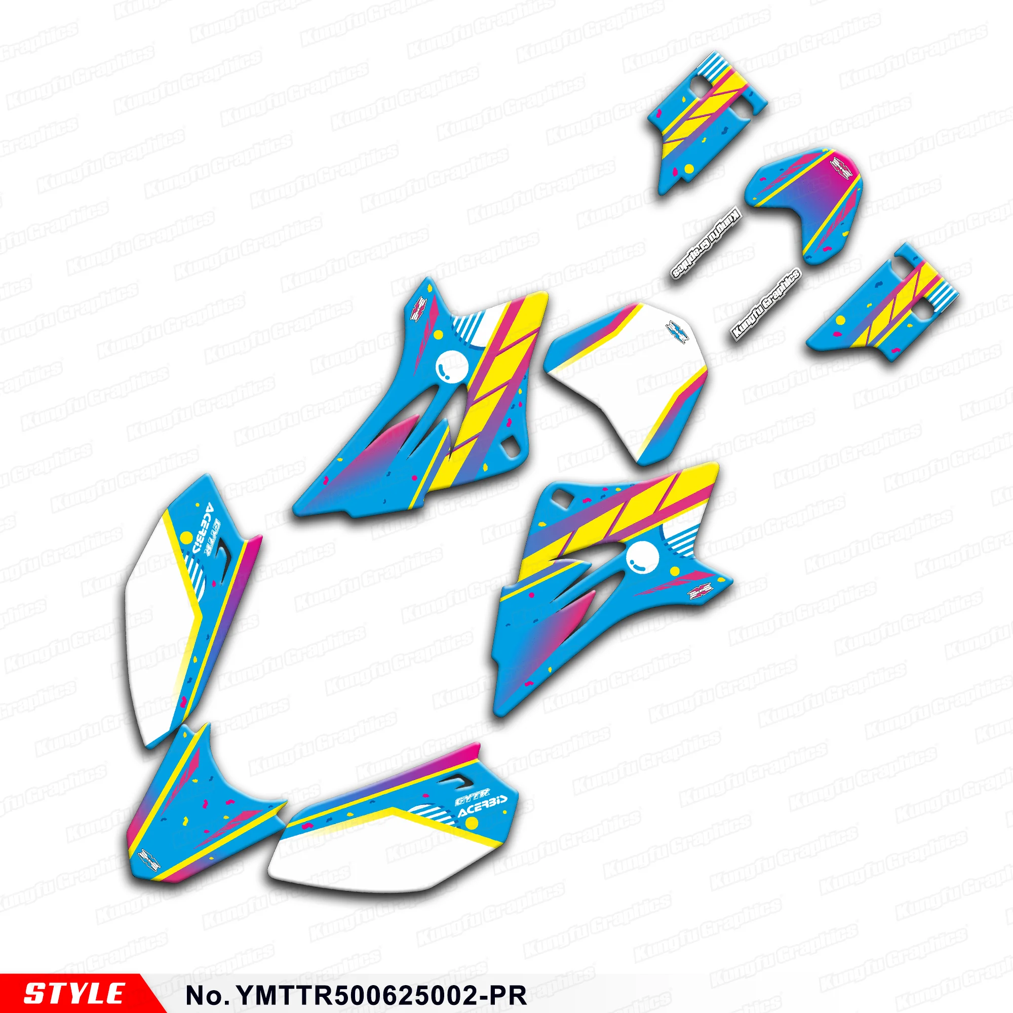 

JY RACING Graphics Sheet Motorcycle Stickers for Yamaha TT-R50E TTR 50 TT-R50 2006-2026, Accessory, YMTTR500625002-PR