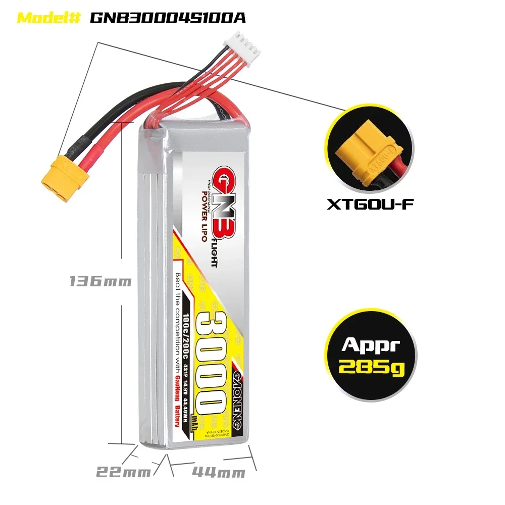 GAONENG GNB 100C 3000mAh 3300mAh 3S 11,1V 4S 14,8V 6S 22,2V Lipo Batterie Für FPV Drone RC Quadcopter Hubschrauber UAV Auto