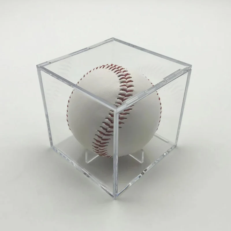 1pc Baseball Acrylic Box Acrylic 80*80*80 Transparent Baseball Storage Collecting Box