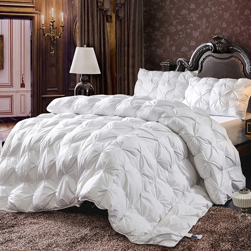 Goose Down Soft Duvet Luxury Blanket King Queen Twin Size Comforter Bedding Filler Bread Shape Super Warm Quilt