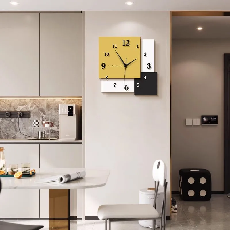 

Nordic minimalist clock, living room wall mounted clock 2025 new restaurant creative clock mural, wall mounted clock