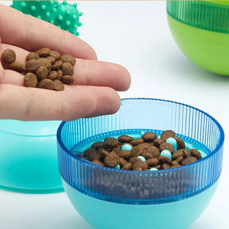 Tumbler Leak Food Ball Leak Food Cactus Toy Leak Food Dispenser Puzzle Grinding Toy Pet Attract Dog Toys