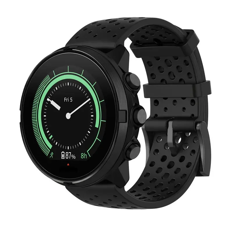 24 مللي متر شريط للرسغ ل Suunto 9 Brao D5 المتقشف الرياضة HR بارو Smartwatch سيليكون سوار ل الأحفوري Q الرجال Q آلة الهجين