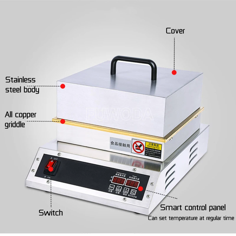 

Commercial Double Head Waffle Pancake Maker Machine Waffle Makers Machine Electric Souffle Pancakes Maker Machine