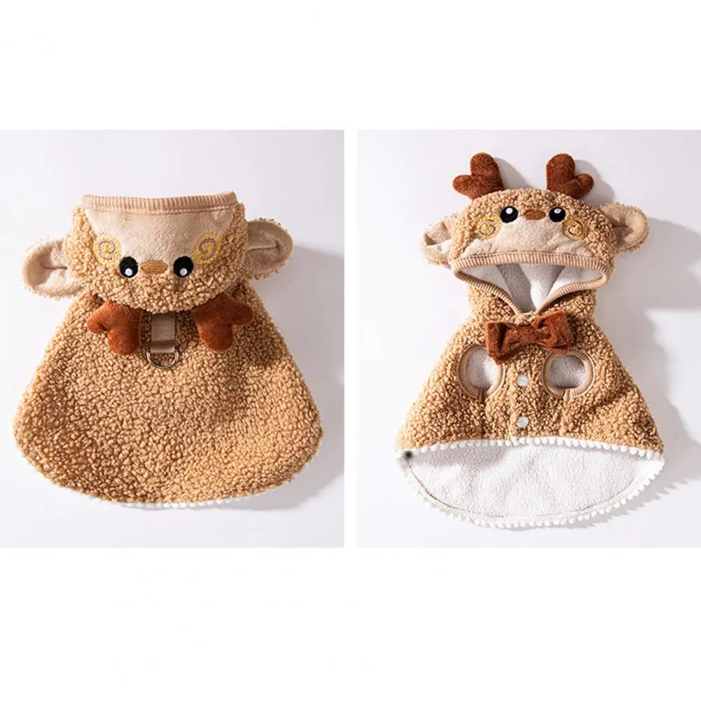 

Christmas Pet Costume Festive Pet Christmas Outfits Cat Cape with Star Antler Dog Cloak with Santa Hat Winter Costumes for Cats