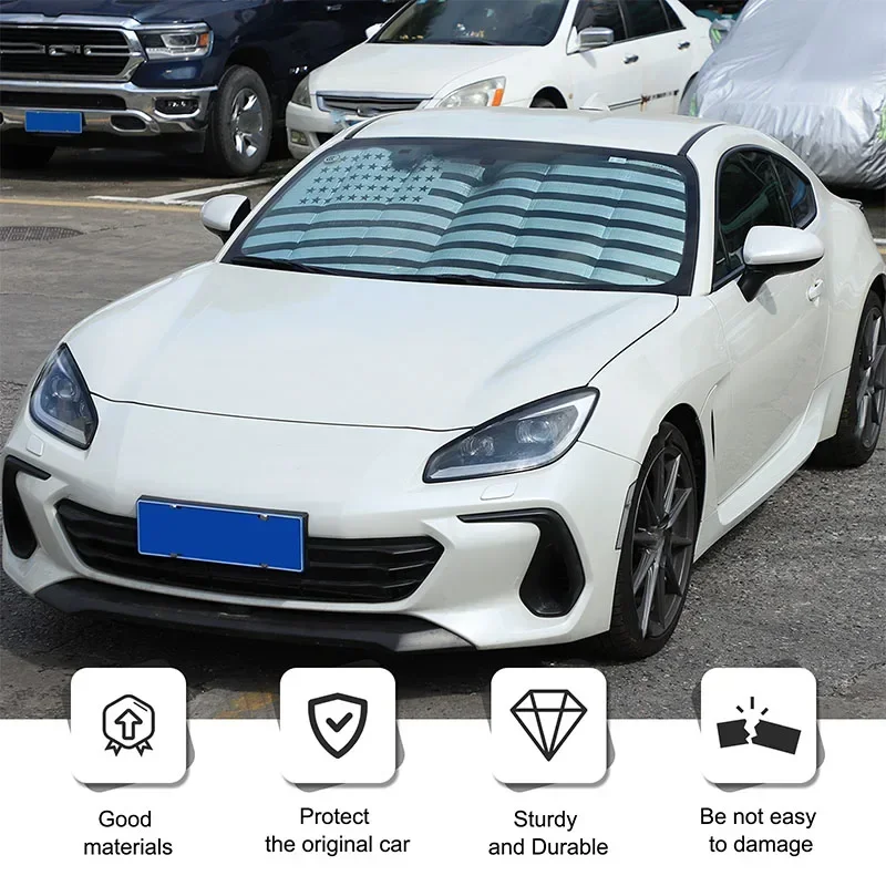 

Aluminum Foil Car Front Windshield Thermal Curtain Shading Sunscreen Car Accessories For Subaru BRZ ZC6 for Toyota 86 2013-2023