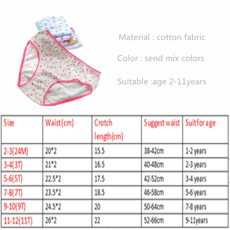 12 pzas/lote ropa interior para niñas, bragas de algodón, calzoncillos cortos para niños, calzoncillos para niños de 2 a 12 años