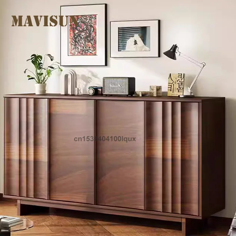

Mid - century Style 90cm Wooden Side Cabinet for Living Room Unique Design Exquisite Craftsmanship For Villa Wooden Side Cabinet