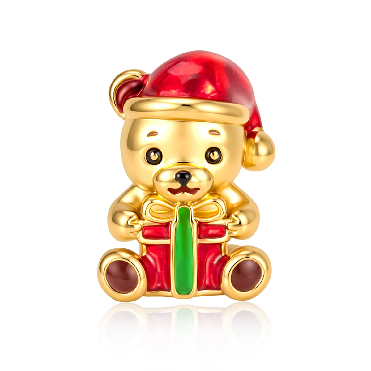 Pan Charms Schneemann, Weihnachtsmann, Rentier, Pinguin, Bär, Geschenkbox-Anhänger, Charm für Heiligabend, Familien- und Geburtstagsgeschenk, Schmuck für Sie, Frauen