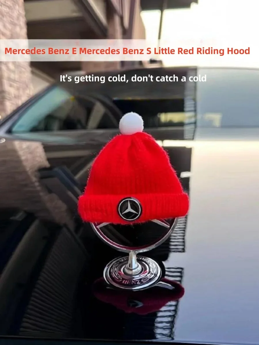 Mercedes Benz E Mercedes Benz S Car Logo Little Red Riding Hood Christmas Hat Cute Internet Celebrity Little Red Riding Hood 202