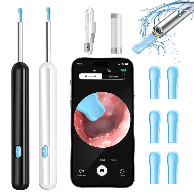 Visual Ear Wax Cleaner with Camera Safe Earwax Removal Endoscope with 5M Camera Luminous Otoscope Ear Cleaning Tools Ear Care