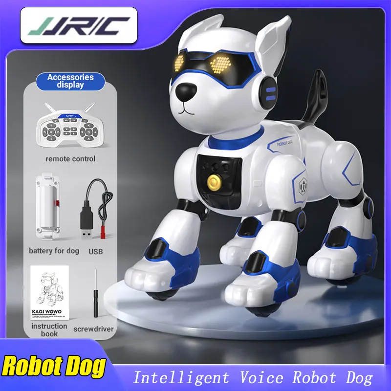 

JJRC R27 Robot Dog Remote Control Electric Smart Pet Dog Intelligent Toy Touch Walking Dancing Light Playing Cute Kid's Gifts