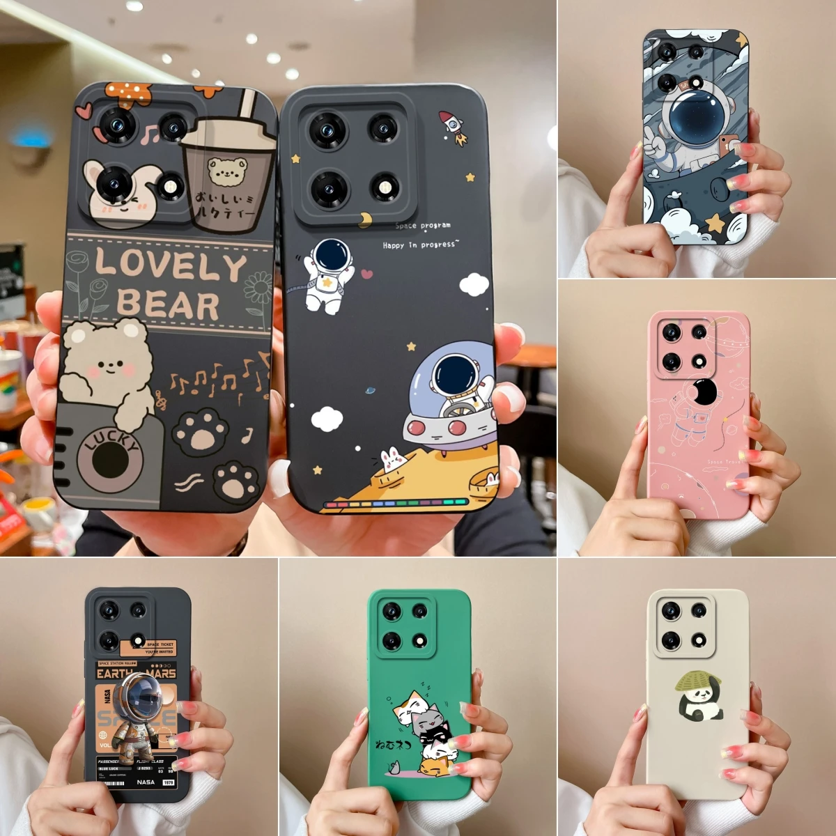 Luxury Case For Infinix Note 30 30i 30 Pro 30 VIP Cute Astronaut Soft Silicone Protective Funda For Note30 30i 30Pro 30VIP Coque