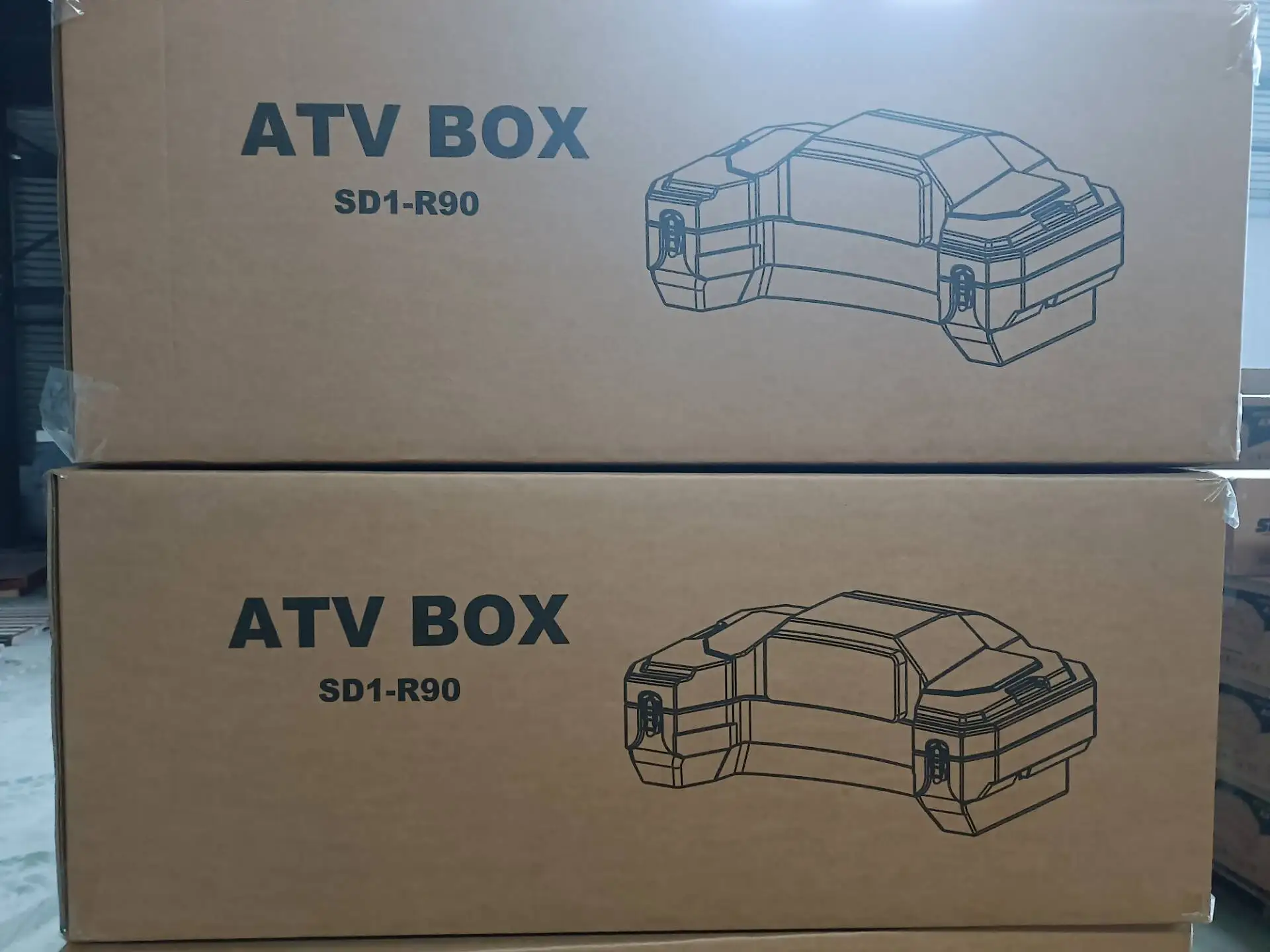 صندوق البضائع الخلفي رباعي ATV العالمي 90 لتر حقيبة تخزين علوية #6