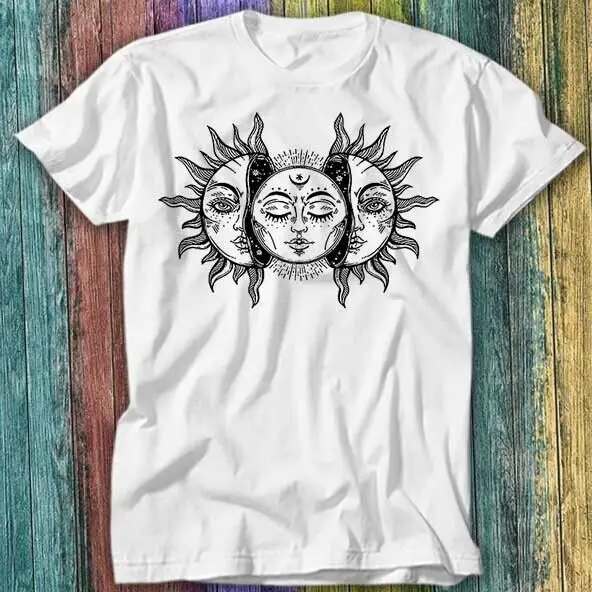 

Sun & Moon Kisses Zen OM Yoga Best Gift Planet Universe T Shirt Top Tee 478