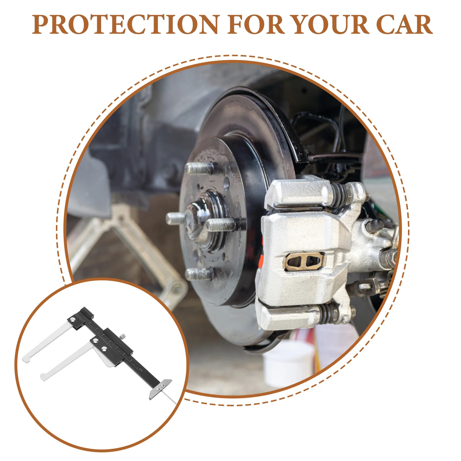 

Измеритель толщины тормозного диска, простой дизайн, прочный измеритель тормозных колодок автомобиля, инструмент для измерения колодок