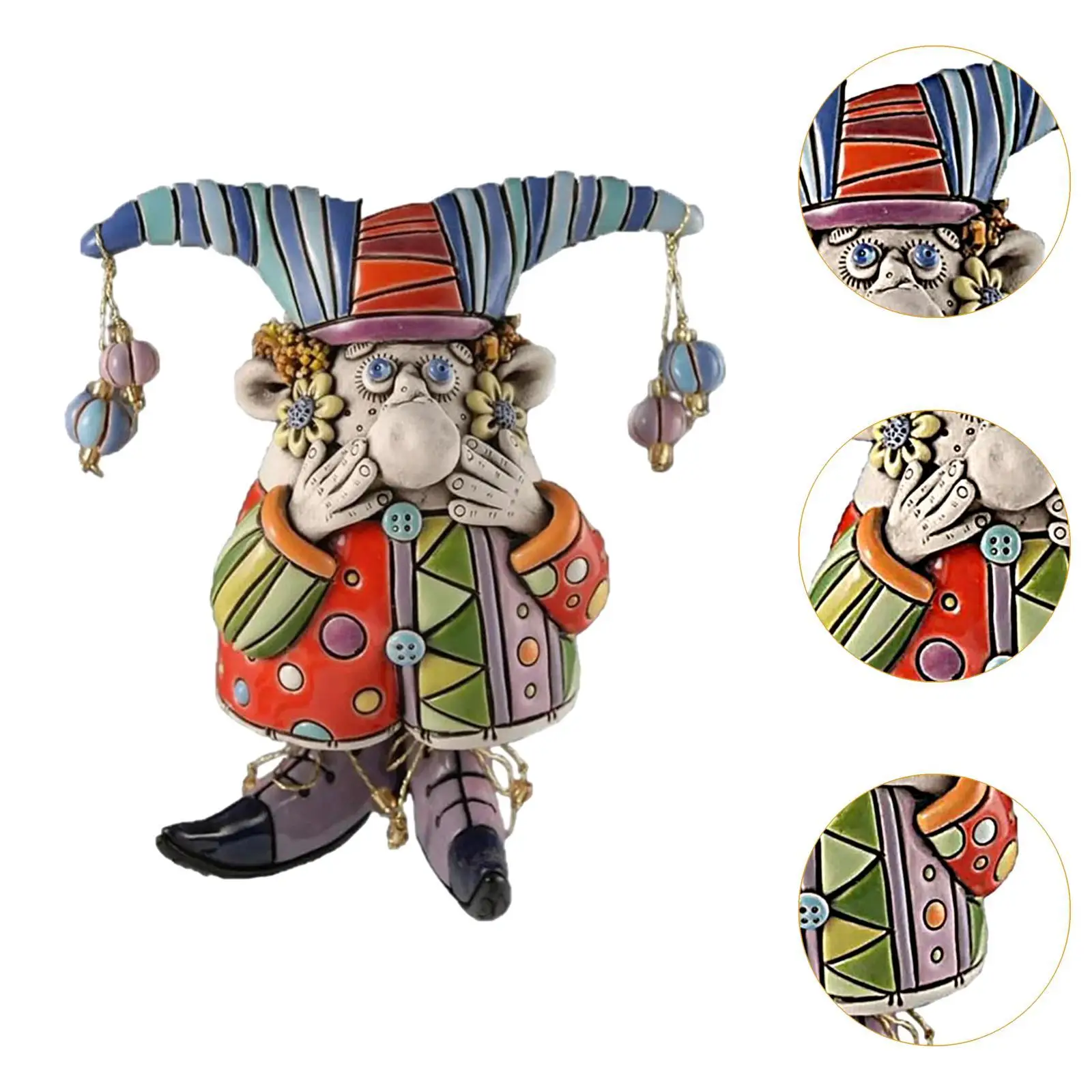 

Halloween Face Covering Clown Pendant Ornaments Creative Funny Cartoon Resin Crafts Home Living Room Decoration Ornaments
