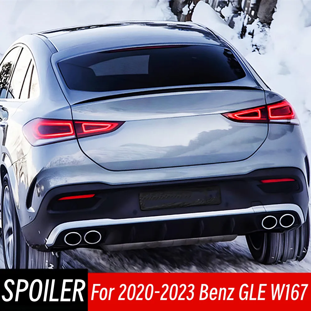 

For 2020 21 22 23 Mercedes GLE Coupe W167 C167 320 350 400 450 53 AMG Rear Trunk Lid Ducktail Spoiler Wings Car Accessories Part