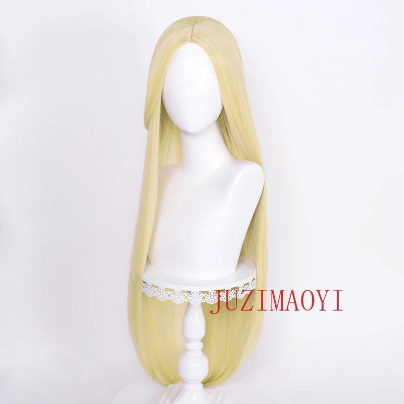 100cm Długa Prosta Peruka Cosplay Centrum Przedziałka Centralny Split Blond Różowy Czerwony Fioletowy Żaroodporne Syntetyczne Włosy Peruki + Czepek