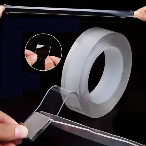 Imagen 2 del producto Nano cinta adhesiva de doble cara Extra fuerte, impermeable, transparente, sin huellas, engrosada, reutilizable, cinta decorativa, herramientas para el hogar