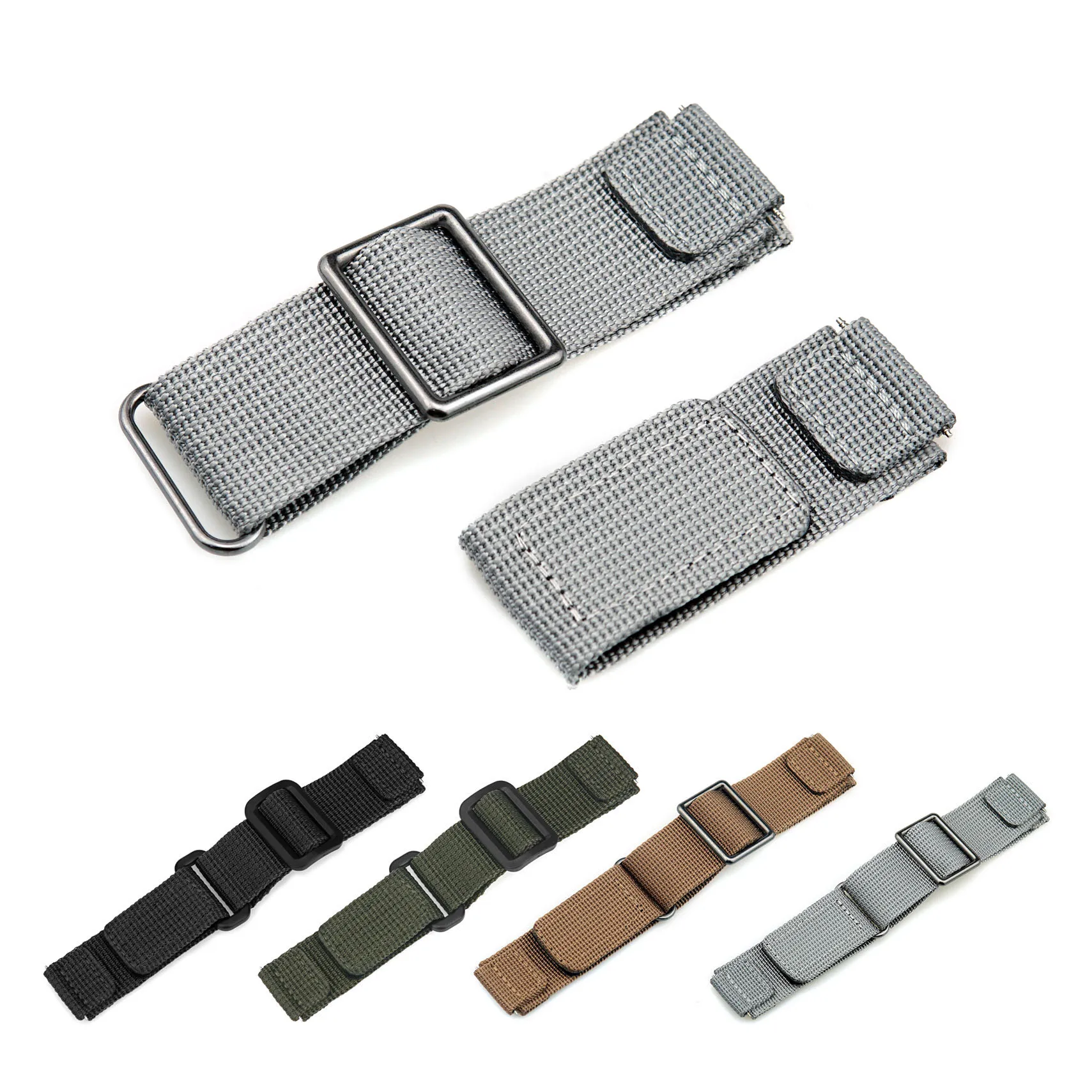 18mm 20mm 22mm 24mm Nylon Watch Strap Sport Watch Bands Casual Hook Loop Adjustable length fit for Smart Watches for any Wrist