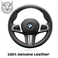 Car Steering Wheel Cover Braid Genuine Leather For BMW M Sport G30 G31 G32 G20 G21 G14 G15 G16 X3 G01 X4 G02 X5 G05