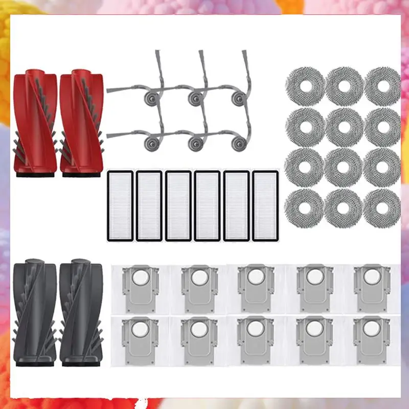 

Для Roborock Qrevo Curv аксессуары для роботов-пылесосов основная боковая щетка Hepa фильтр швабра тканевый мешок для пыли-A83Z