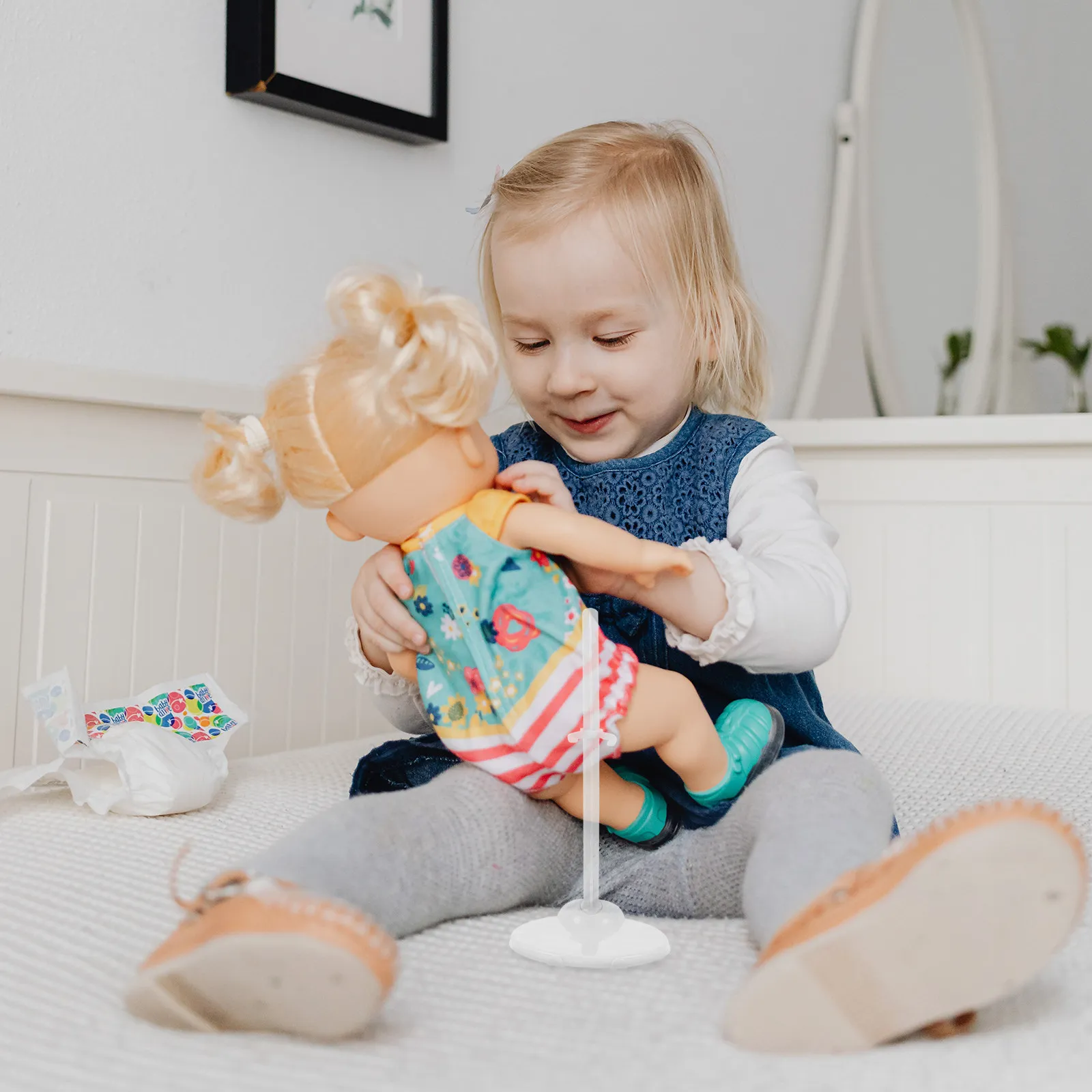 

20Pcs Stand Holding Supports Wide Base Waist Secure Display Brackets for Display Racks Racks