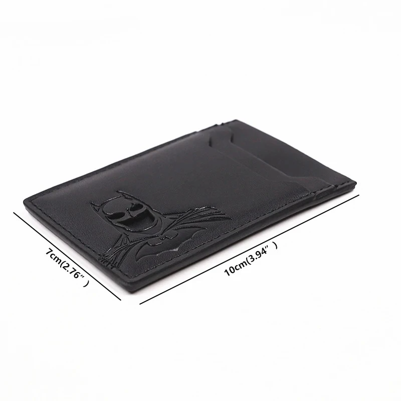 Custom Engraved Mens Batman Wallet Premium Soft Genuine Leather Superhero Mask ID Card Holder view 5