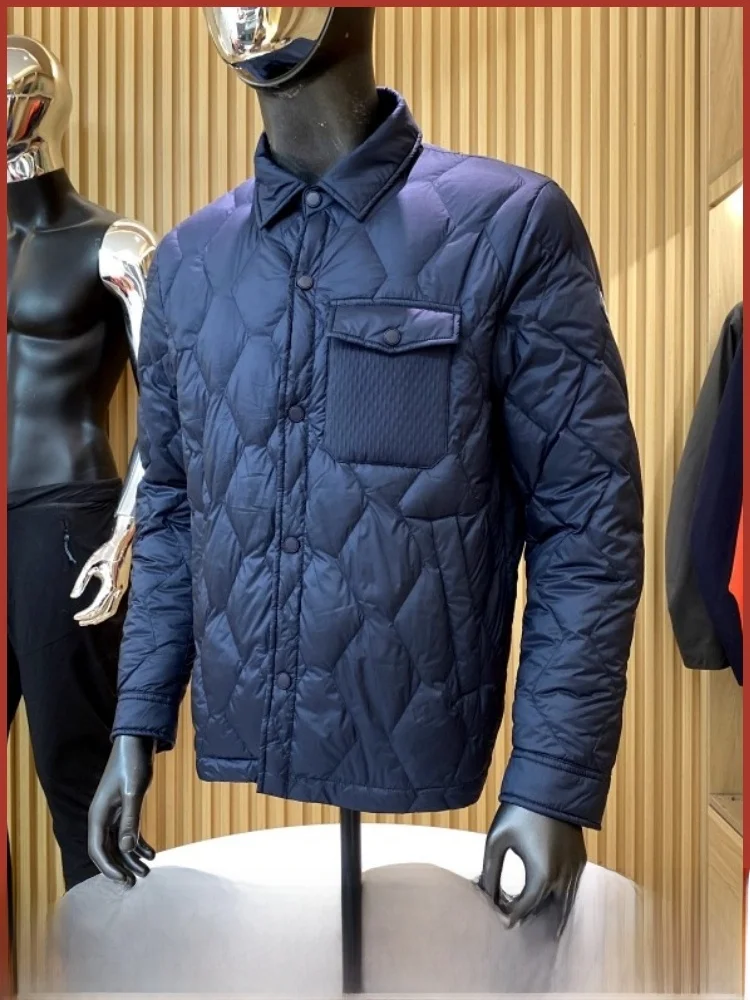 سحابة الإحساس خفيفة الوزن Du down Jaet irt Sle الخياطة الرجال عادية التنقل تنوعا الخريف الشتاء ملابس خارجية #1