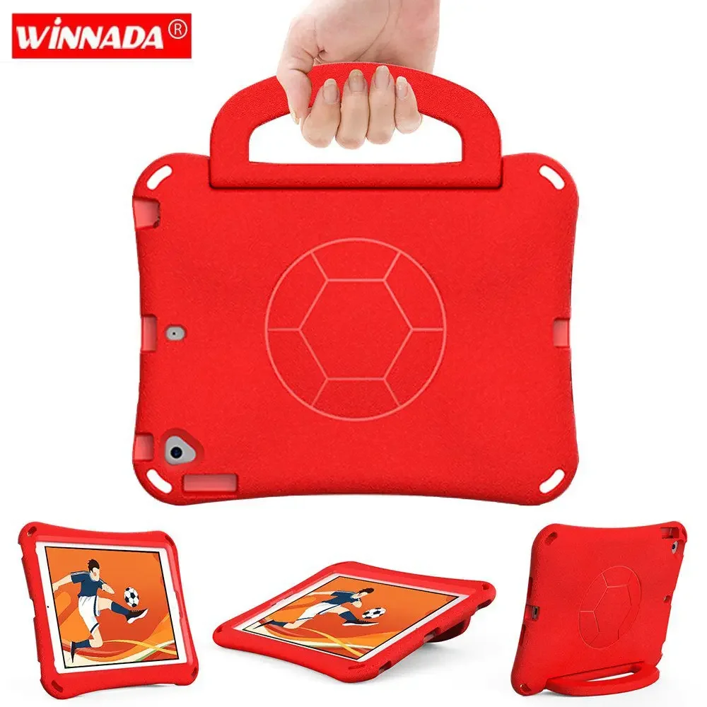 

For ipad 5th/6th Gen 2017 2018 Case for ipad Pro 9.7 Kids cute Tablet Cover football EVA foam Hand-held Cover for ipad Air Air 2