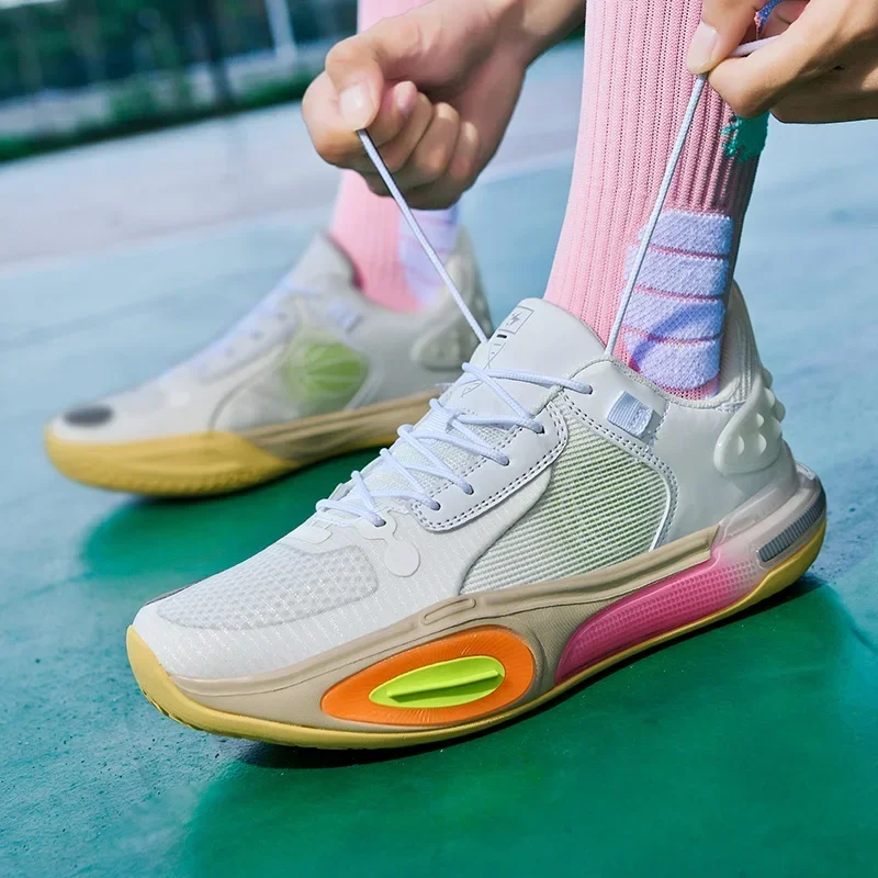 

Sport Shoes Hot Male Basketball Sneakers Fashion Breathable Basketball Trainers Baskets Boys and Girl Zapatos Outdoor Platform