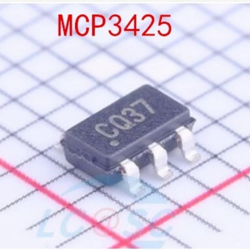 5PCS/LOT  MCP3425A0T-E\CH MCP3425  SOP8  16-Bit, 240SPS, Single Channel ADC