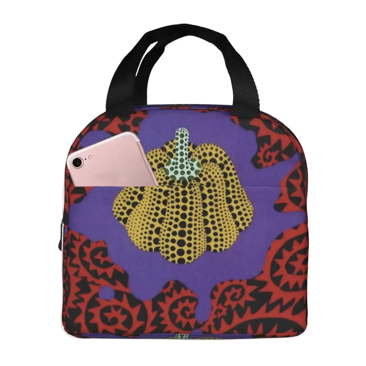 Classic Artists Yayoi Kusama Resuable Lunch Box for Women Leakproof Cooler Thermal Food Insulated Lunch Bag For School Office