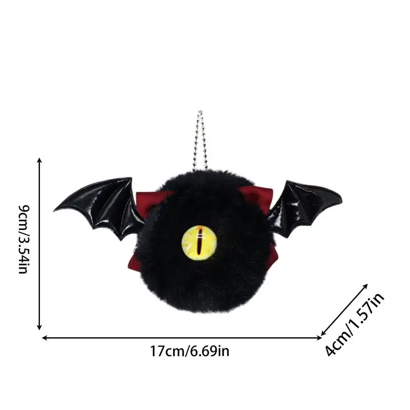 Plush Pendant For Tote Bag Devil Key Rings Pendant Purse Cartoon Keychain Soft Key Holder Car Handbag Keyring For Women