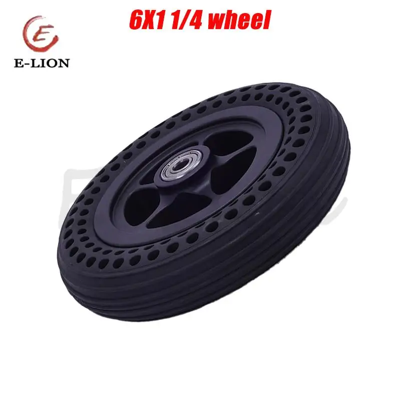 

6-inch 6X1 1/4 wheelchair front small accessories star M2 menu inflatable honeycomb solid tire assembly