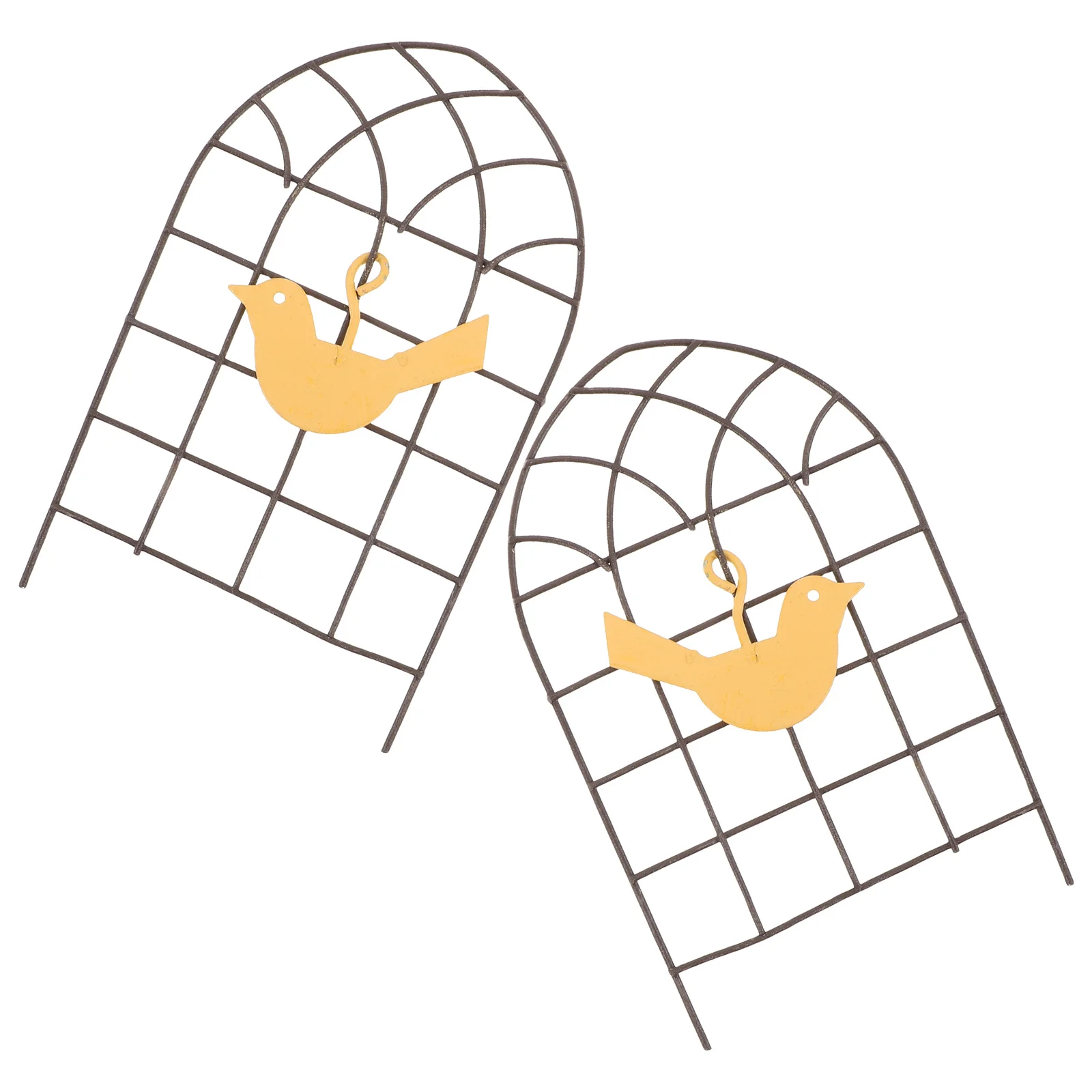 

2pcs Miniature Garden Fences For Flower Pots Compact Metal Fence Figurines Lightweight Small Fence Ornaments Indoor Outdoor