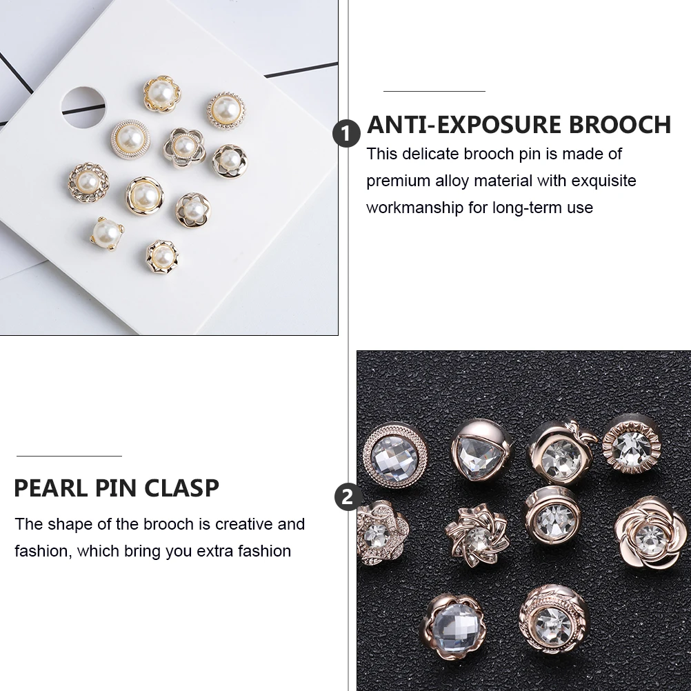 

20 Pcs Brooch Decoration Women Clothing Accessories Delicate Lapel Pin Fashion Cardigan Clips Corsage Pin for Women